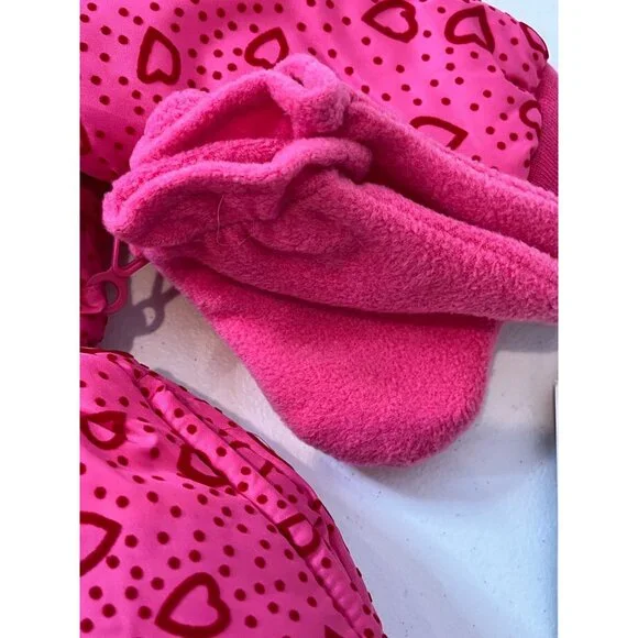 Rothschild Jacket Baby Girls Sz 18 Months Kids Puffer Coat Winter Fall Pink Hood